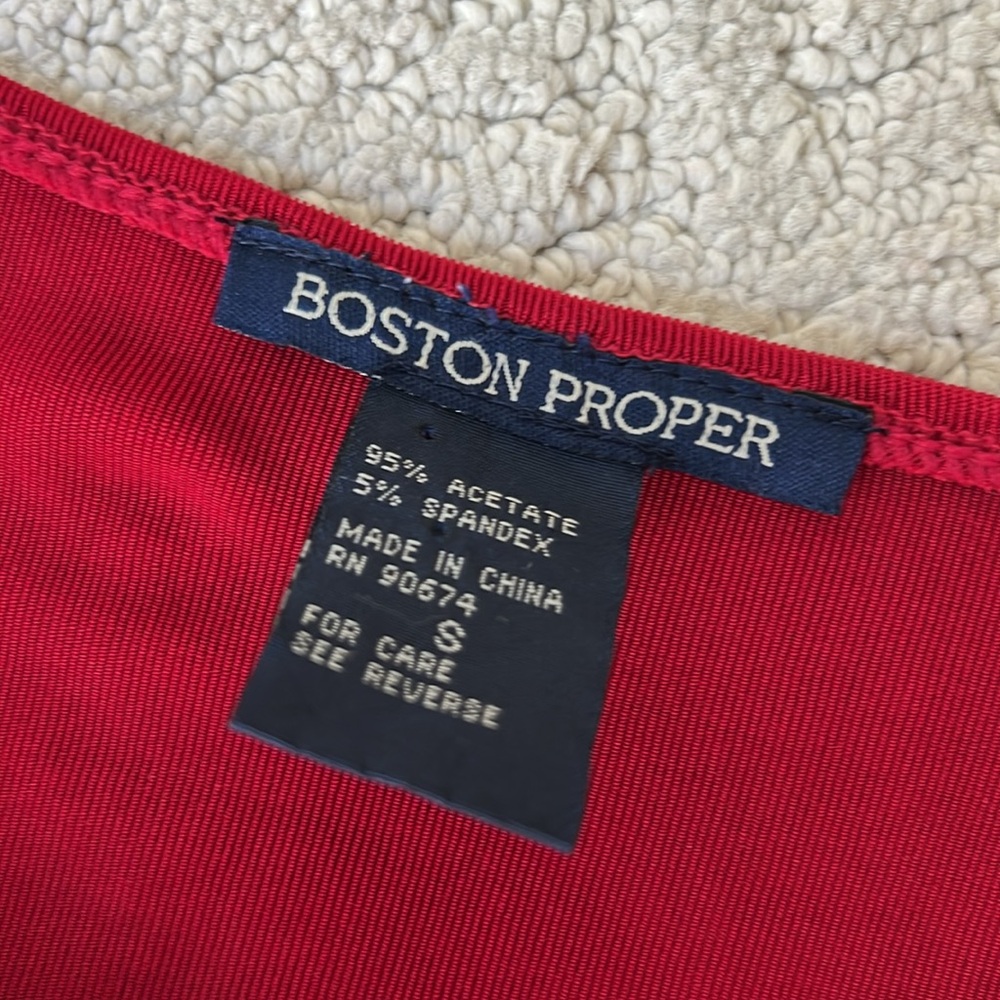 Boston Proper Elegant Ruby Red Sleeveless Top - image 8